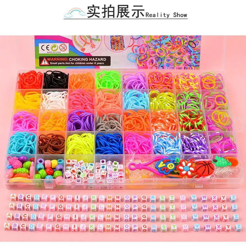 Rainbow Bracelet Making Kit DIY Woven Bracelets Toys