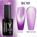 Rainbow Cat Eye Gel Polish: Vibrant Colors and Glitter