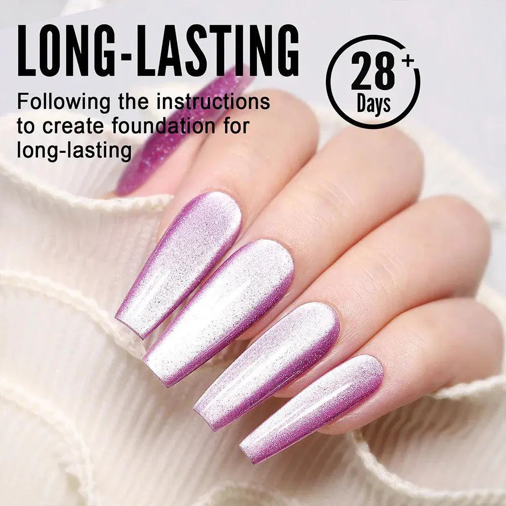 Rainbow Cat Eye Gel Polish Vibrant Colors And Glitter