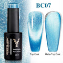 Rainbow Cat Eye Gel Polish: Vibrant Colors and Glitter