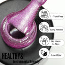 Rainbow Cat Eye Gel Polish: Vibrant Colors and Glitter