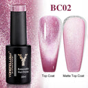 Rainbow Cat Eye Gel Polish: Vibrant Colors and Glitter