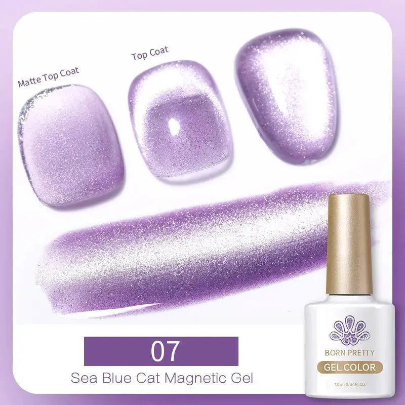 Rainbow Cat Eye Magnetic Gel Polish Color Shifting