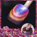 Rainbow Cat Eye Magnetic Gel Polish for Color Shifting