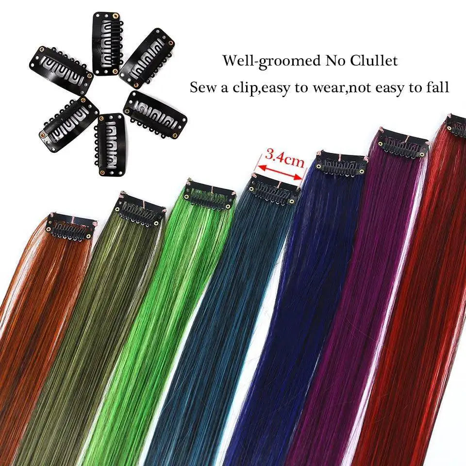 Rainbow Highlight Hair Extensions For Instant Transformation
