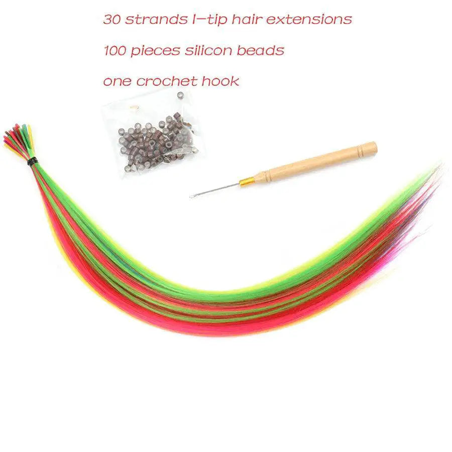 Rainbow Kanekalon Hair Extensions For Vibrant Styles