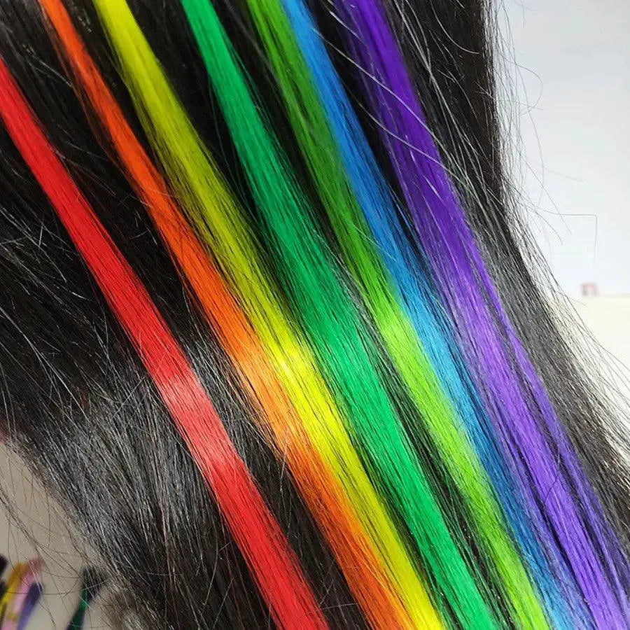 Rainbow Kanekalon Hair Extensions For Vibrant Styles