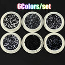 Rainbow Neon Chameleon Nail Art Glitter Set Aurora Shine