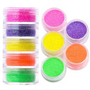 Rainbow Neon Chameleon Nail Art Glitter Set Aurora Shine