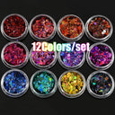 Rainbow Neon Chameleon Nail Art Glitter Set Aurora Shine