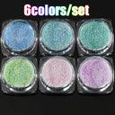 Rainbow Neon Chameleon Nail Art Glitter Set Aurora Shine