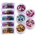 Rainbow Neon Chameleon Nail Art Glitter Set Aurora Shine