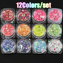 Rainbow Neon Chameleon Nail Art Glitter Set Aurora Shine