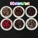 Rainbow Neon Chameleon Nail Art Glitter Set Aurora Shine