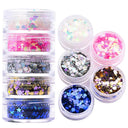 Rainbow Neon Chameleon Nail Art Glitter Set Aurora Shine