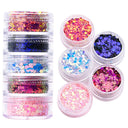 Rainbow Neon Chameleon Nail Art Glitter Set Aurora Shine