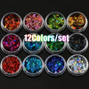 Rainbow Neon Chameleon Nail Art Glitter Set Aurora Shine