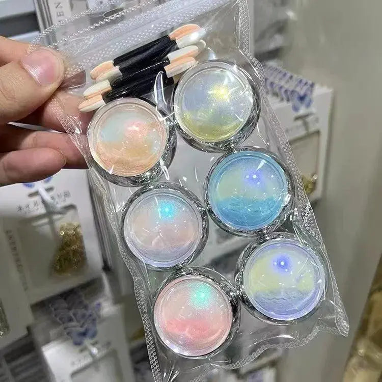 Rainbow Neon Chameleon Nail Art Glitter Set Aurora Shine