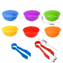 Rainbow Pompoms Sorting Cup Montessori Preschool Learning Toys