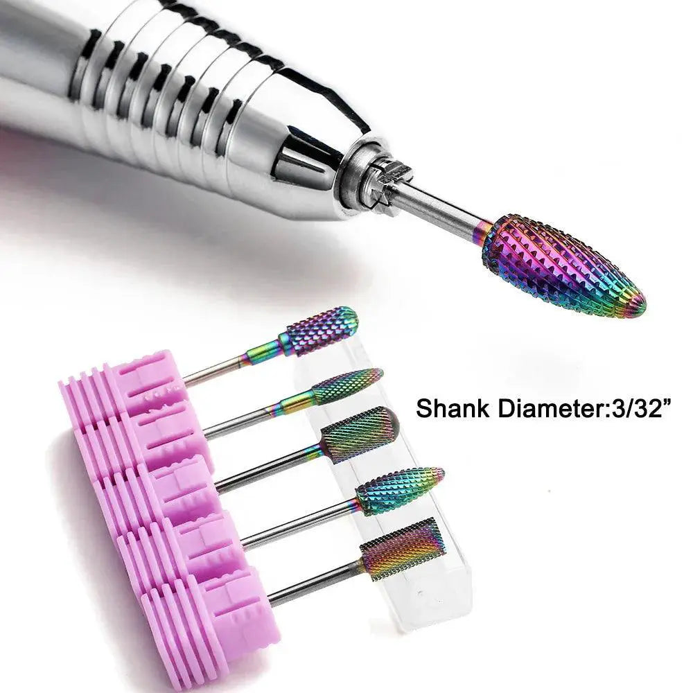 Rainbow Precision Nail Drill Bits Set for Electric Machine