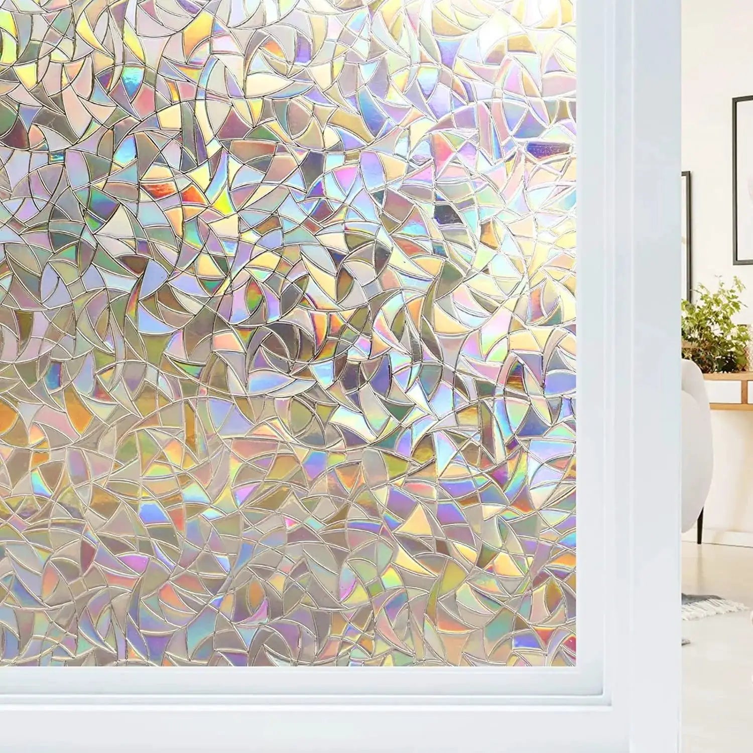 Rainbow Stained Glass Window Film For UV Protection
