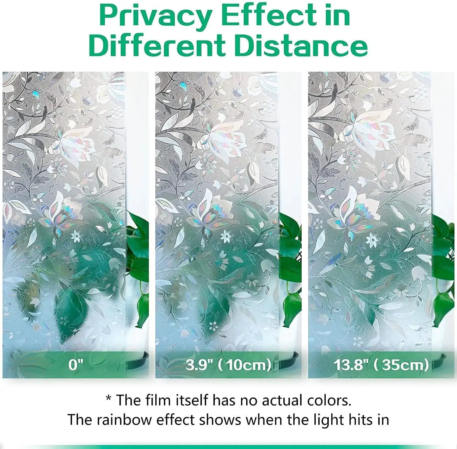 Rainbow Stained Glass Window Film For UV Protection