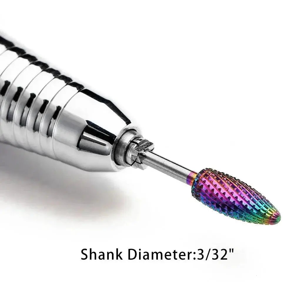 Rainbow Steel Carbide Nail Bits Kit For Manicure Pedicure