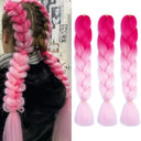 Rainbow Ombre Hair Extensions for Braids