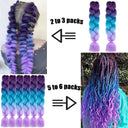 Rainbow Ombre Hair Extensions for Braids