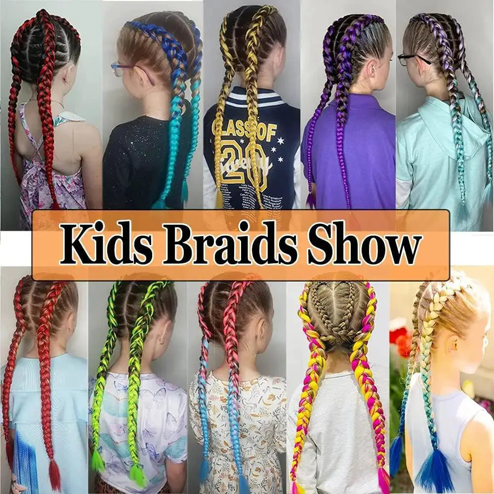 Rainbow Twist Ombre Braiding Hair Color Burst for Style