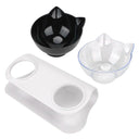 Raised Stand Double Bowls Pet Feeder for Cats and Dogs
