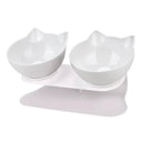 Raised Stand Double Bowls Pet Feeder for Cats and Dogs