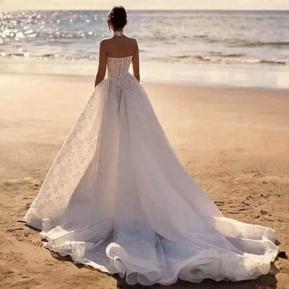 Ranmo 2025 Sweetheart Wedding Gown Backless Lace Appliques Plus Size Dream Fit