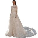 Timeless White Lace Gown for Boho Brides
