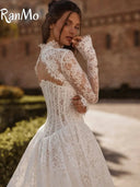 Timeless White Lace Gown for Boho Brides