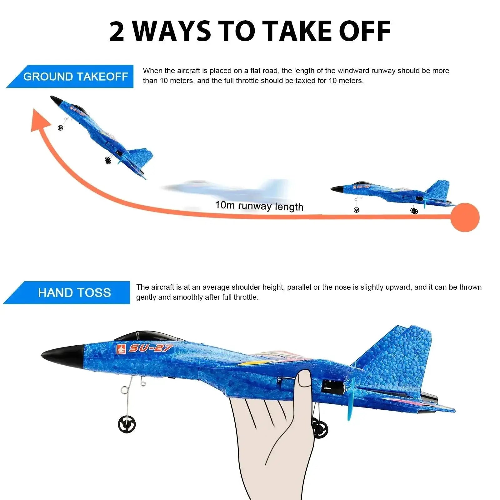 RC Plane SU 27 Helicopter LED Light Quick Charge Flight