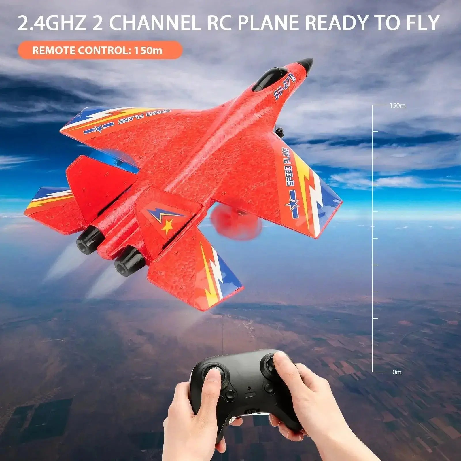 RC Plane SU 27 Helicopter LED Light Quick Charge Flight