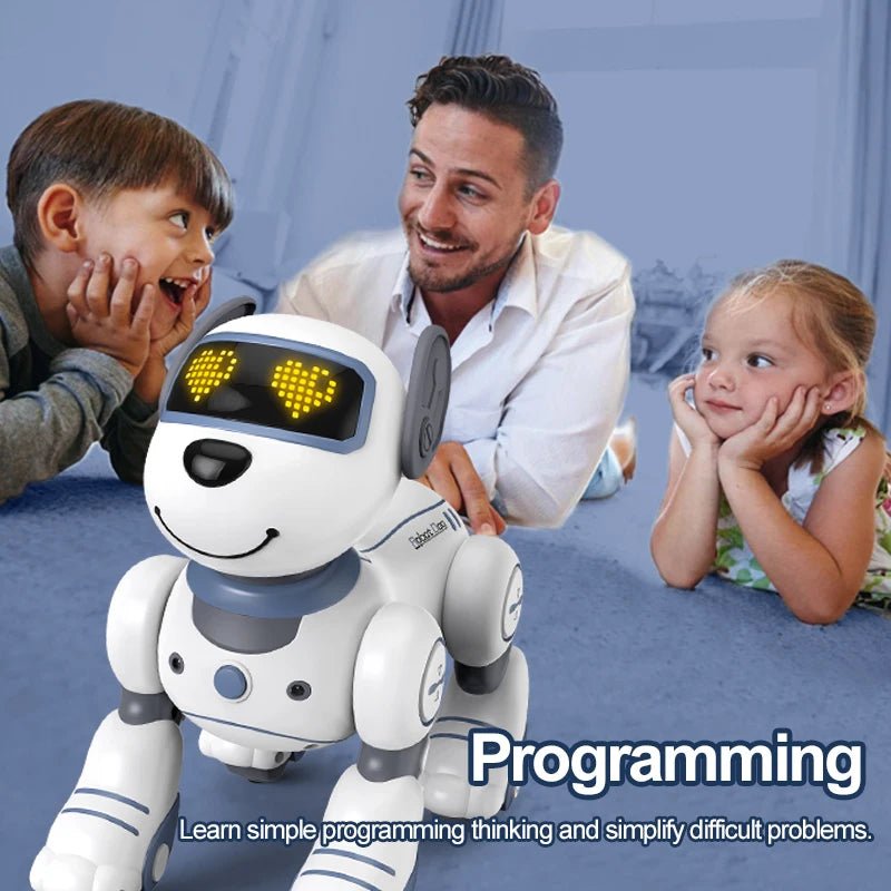 RC Robot Dog With Voice Command Programmable Touch Sensor Music For Preschoolers