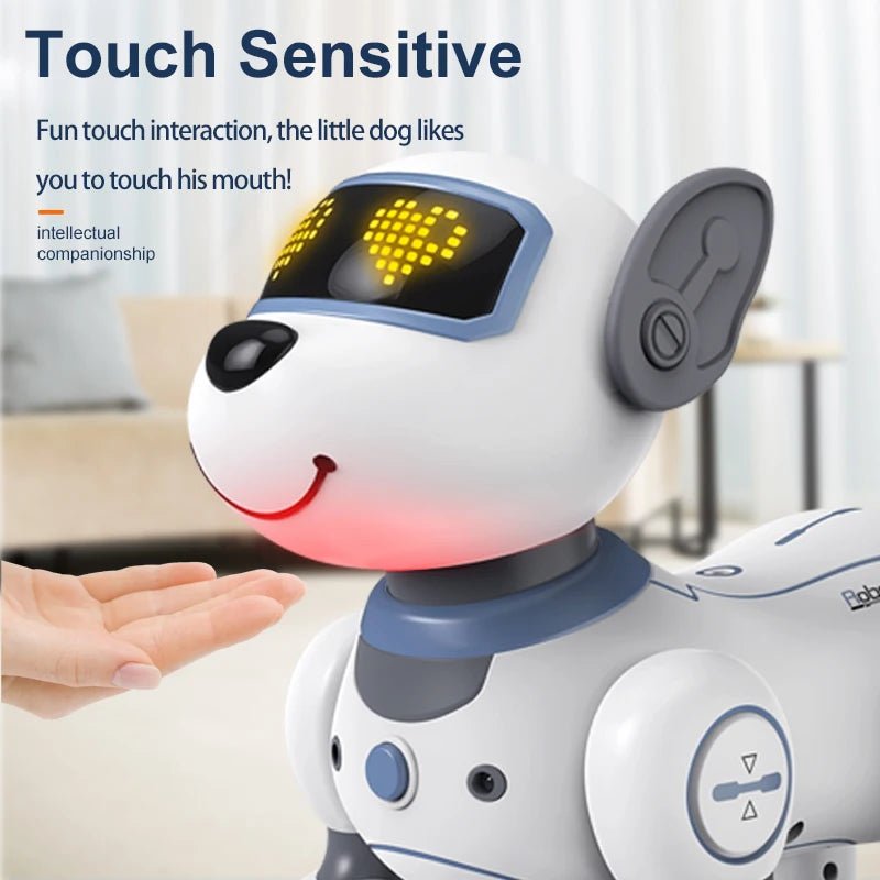 RC Robot Dog With Voice Command Programmable Touch Sensor Music For Preschoolers