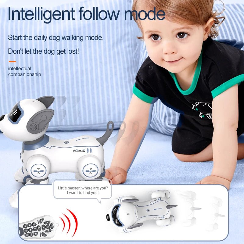 RC Robot Dog With Voice Command Programmable Touch Sensor Music For Preschoolers