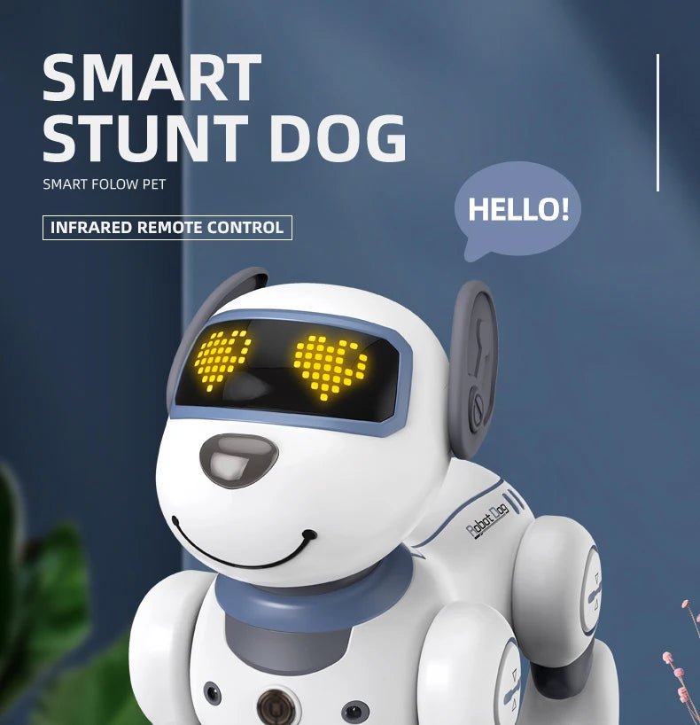 RC Robot Dog With Voice Command Programmable Touch Sensor Music For Preschoolers