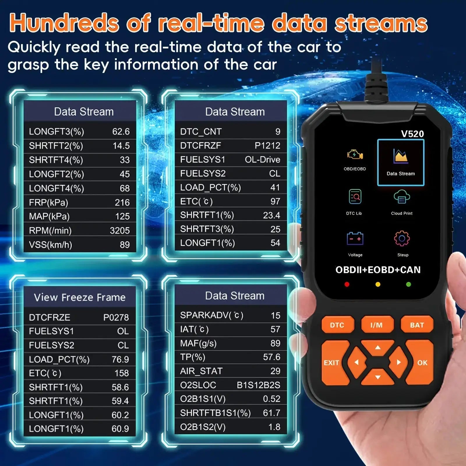 Real Time OBD2 Diagnostic Tool for Cars