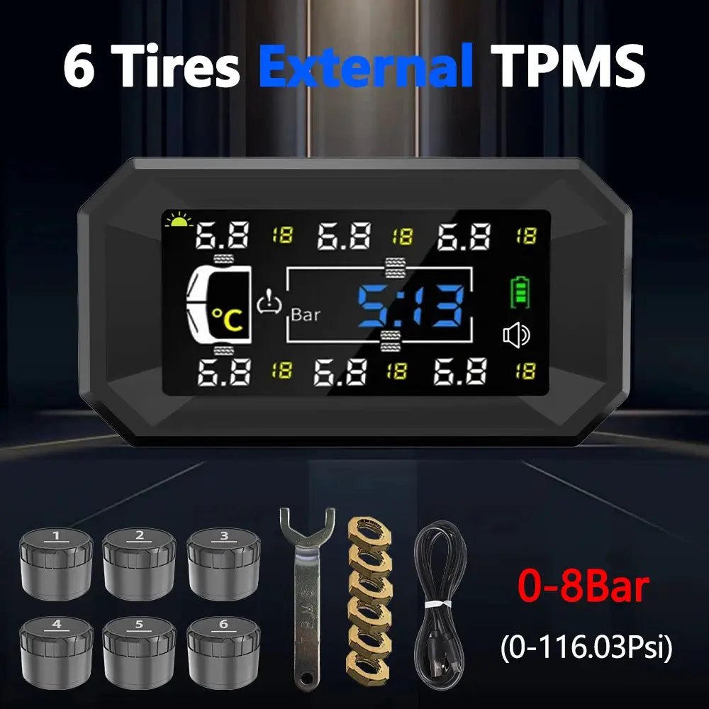 Real-Time TPMS for Six-Wheel Vehicles
