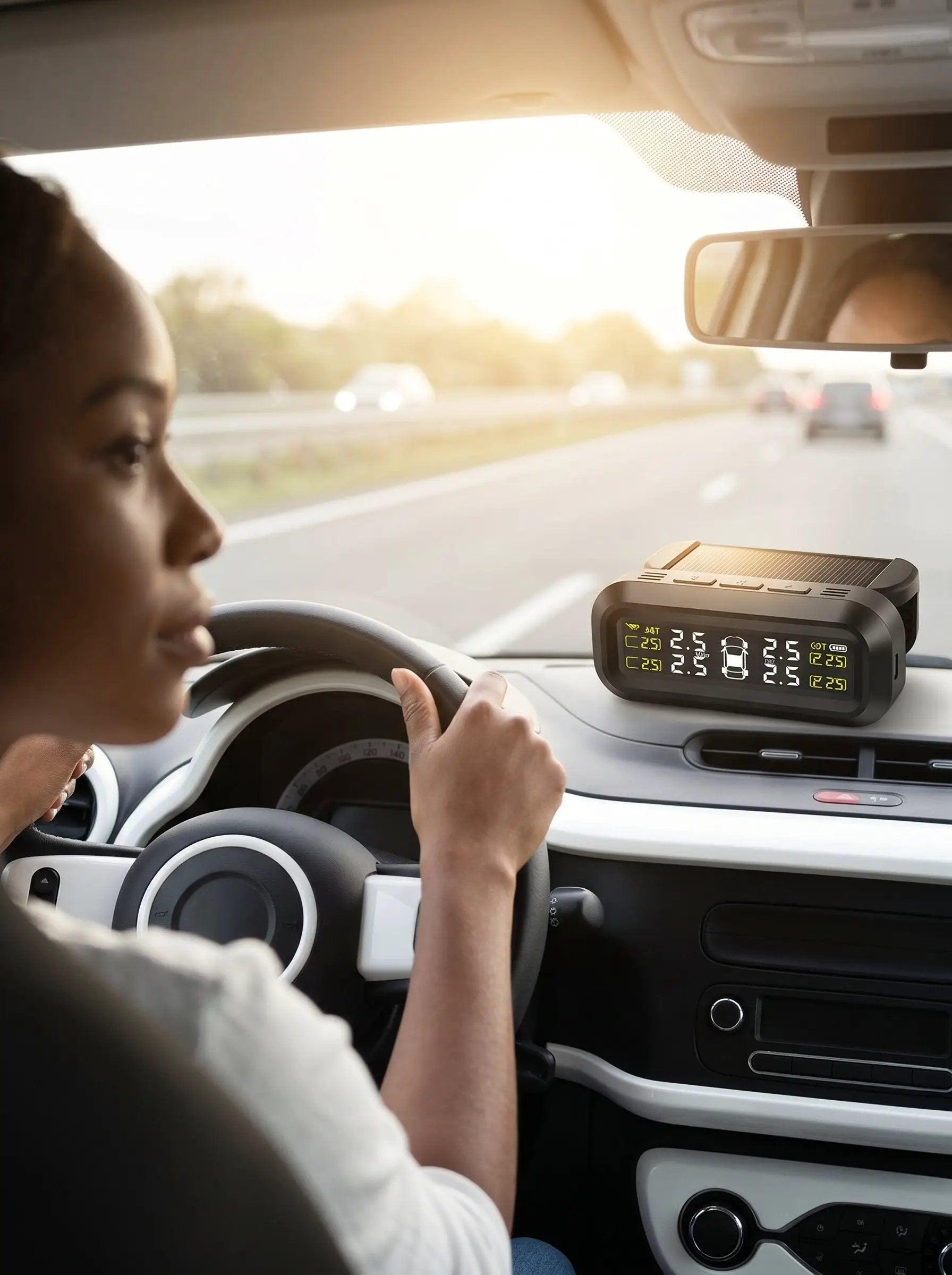 Real-Time TPMS Monitor for Cars With LCD