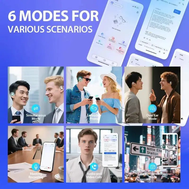 Real Time Translation Earbuds For Biz - AI Powered