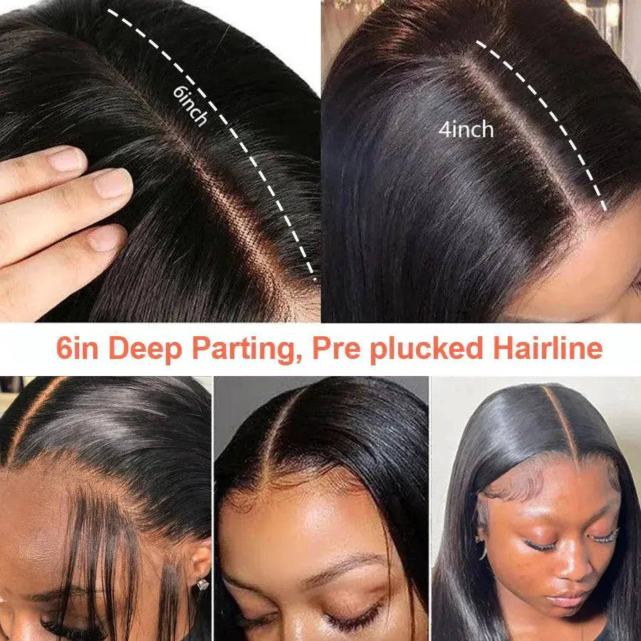 Realistic Straight HD Lace Closure Human Hair Wig Stylish