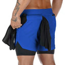 Realxizi Men's 2-In-1 Compression Running Shorts Upgrade Performance