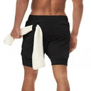 Realxizi Men's 2-In-1 Compression Running Shorts Upgrade Performance