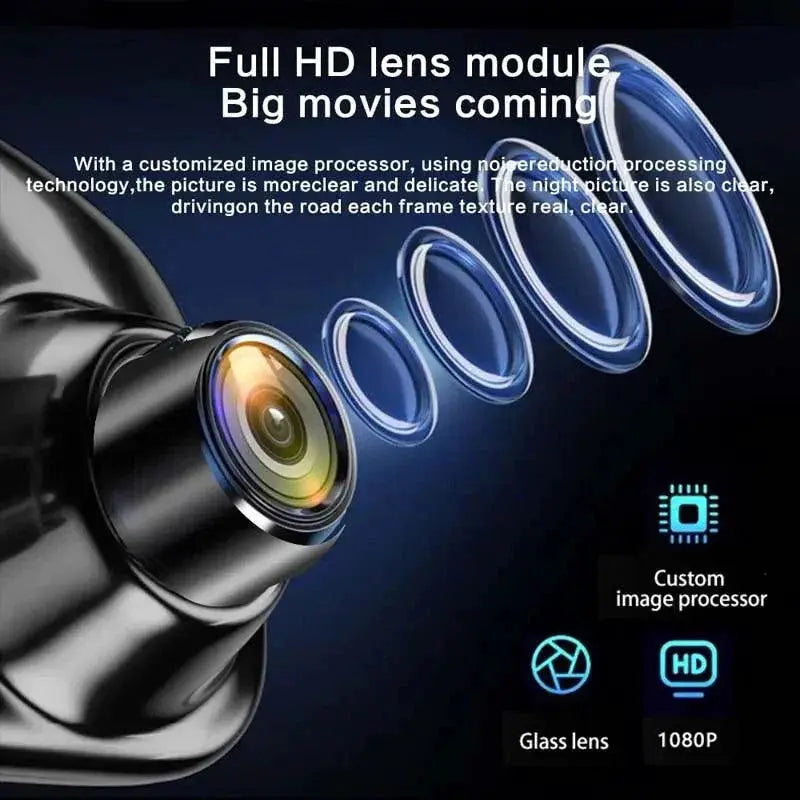 Rear View Mirror Dash Cam Enhanced Video Capture Night Shot