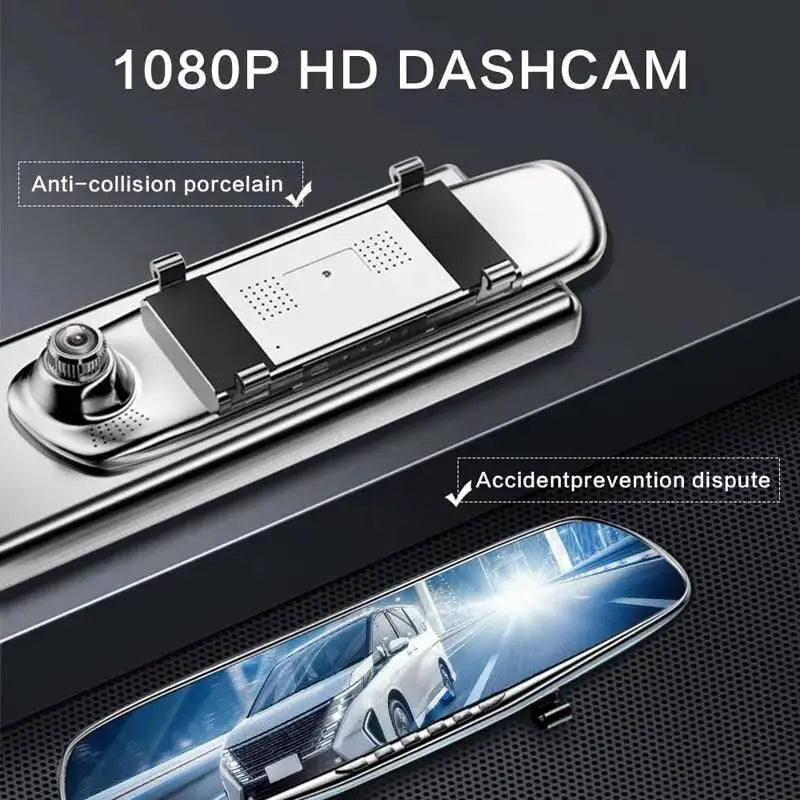 Rear View Mirror Dash Cam Enhanced Video Capture Night Shot